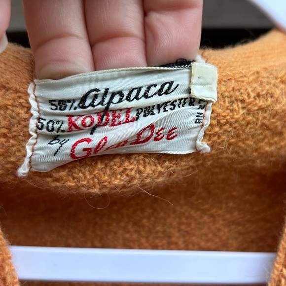 Vintage 1960s Glen Dee Cardigan Sweater | Size M 50% Alpaca 50% Kodel Polyester - Picture 11 of 12